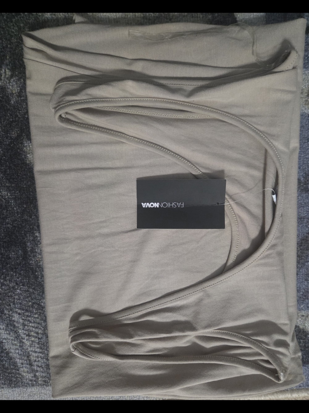 Fashion Nova Taupe Slim Tank Top